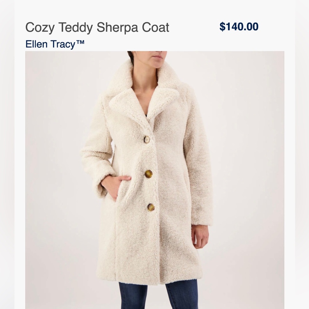 Ellen Tracy Sherpa Jacket